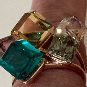 Elegant Multi-Color Gemstone Ring